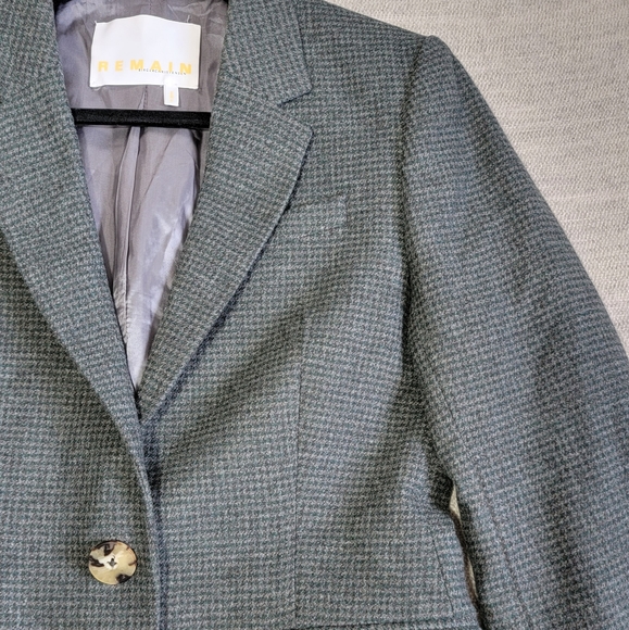 Remain Birger Christensen green gambles Tyron single button Wool Blazer - Picture 2 of 7